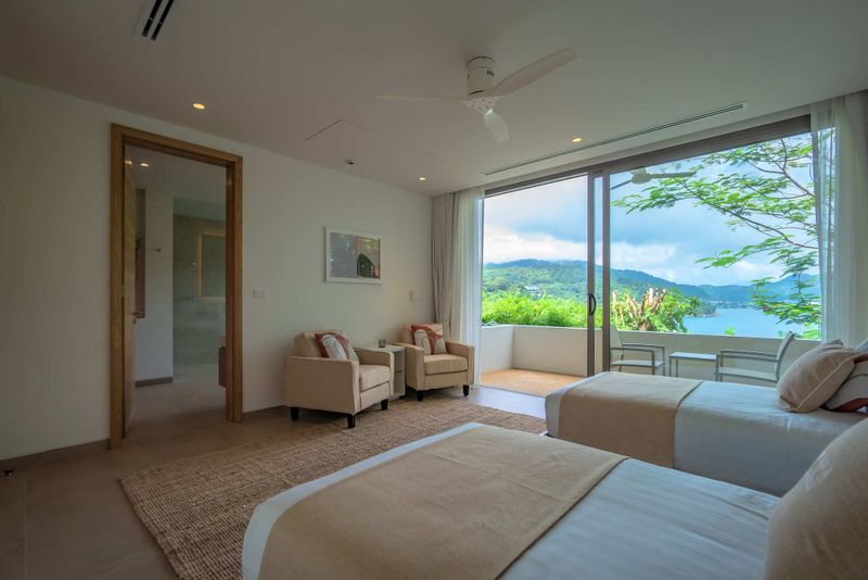 Bedroom Five balcony with bay view.