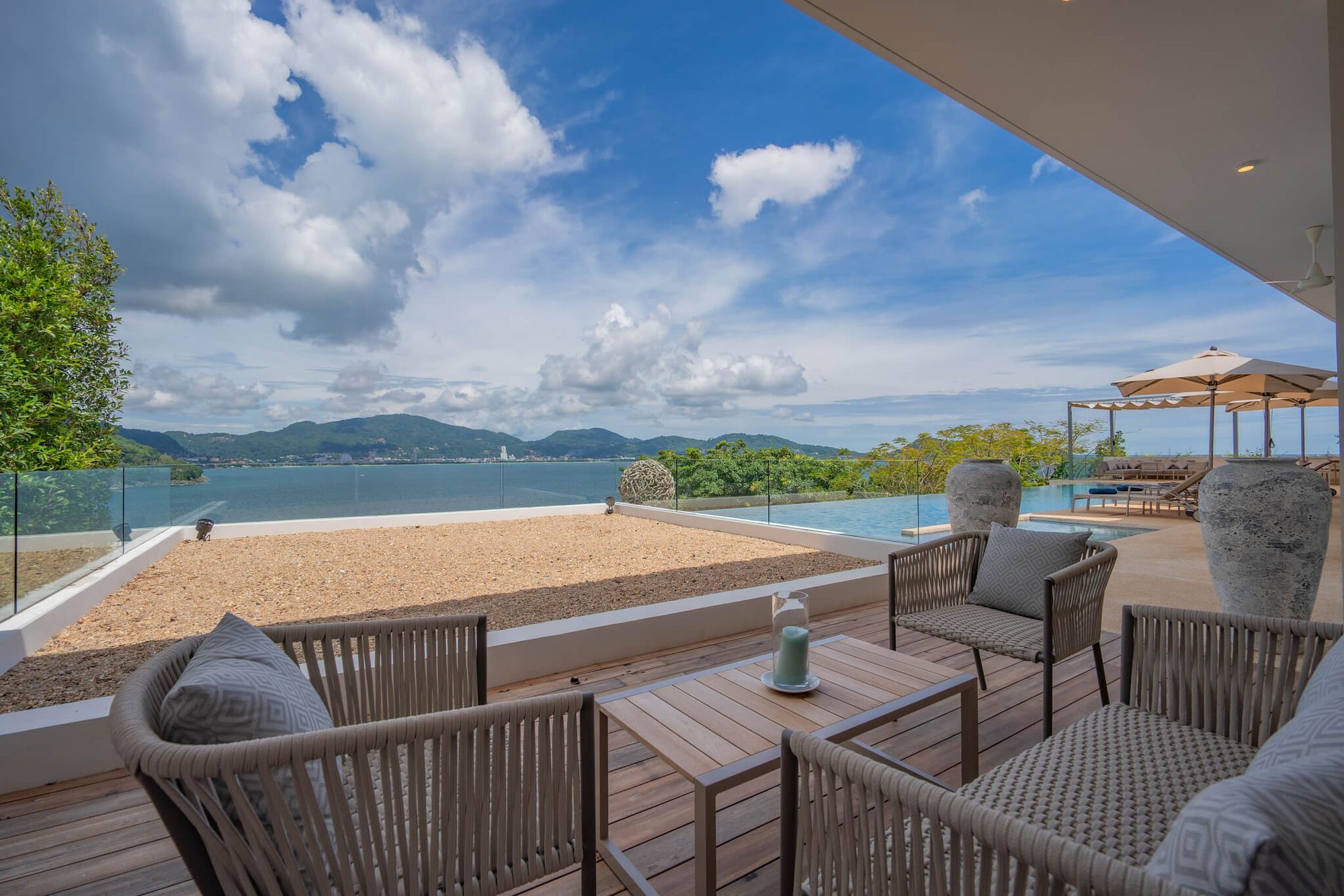 Relaxing aspect of the Master Bathroom terrace.