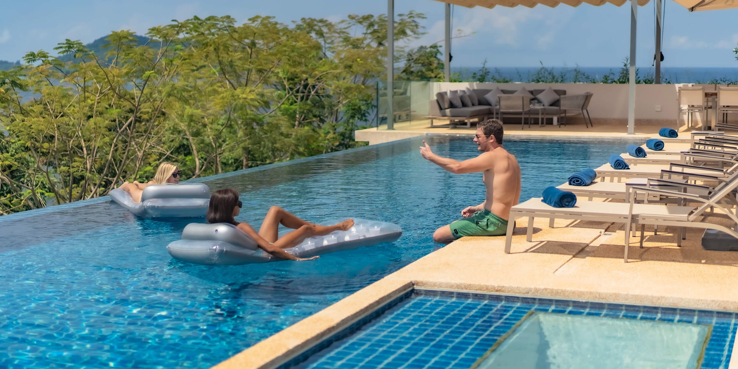 Relaxing In The Pool